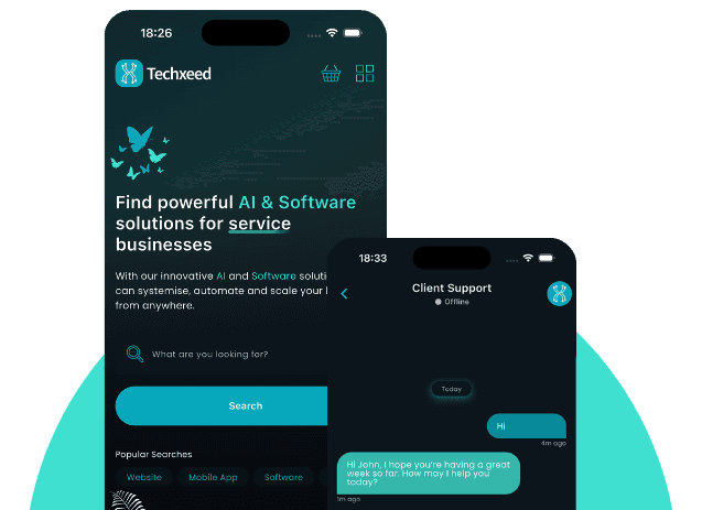 Techxeed mobile app preview